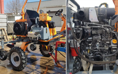 Remplacement d&rsquo;un moteur YANMAR 3TNV88 sur machine agricole